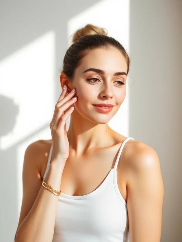 Woman with glowing skin